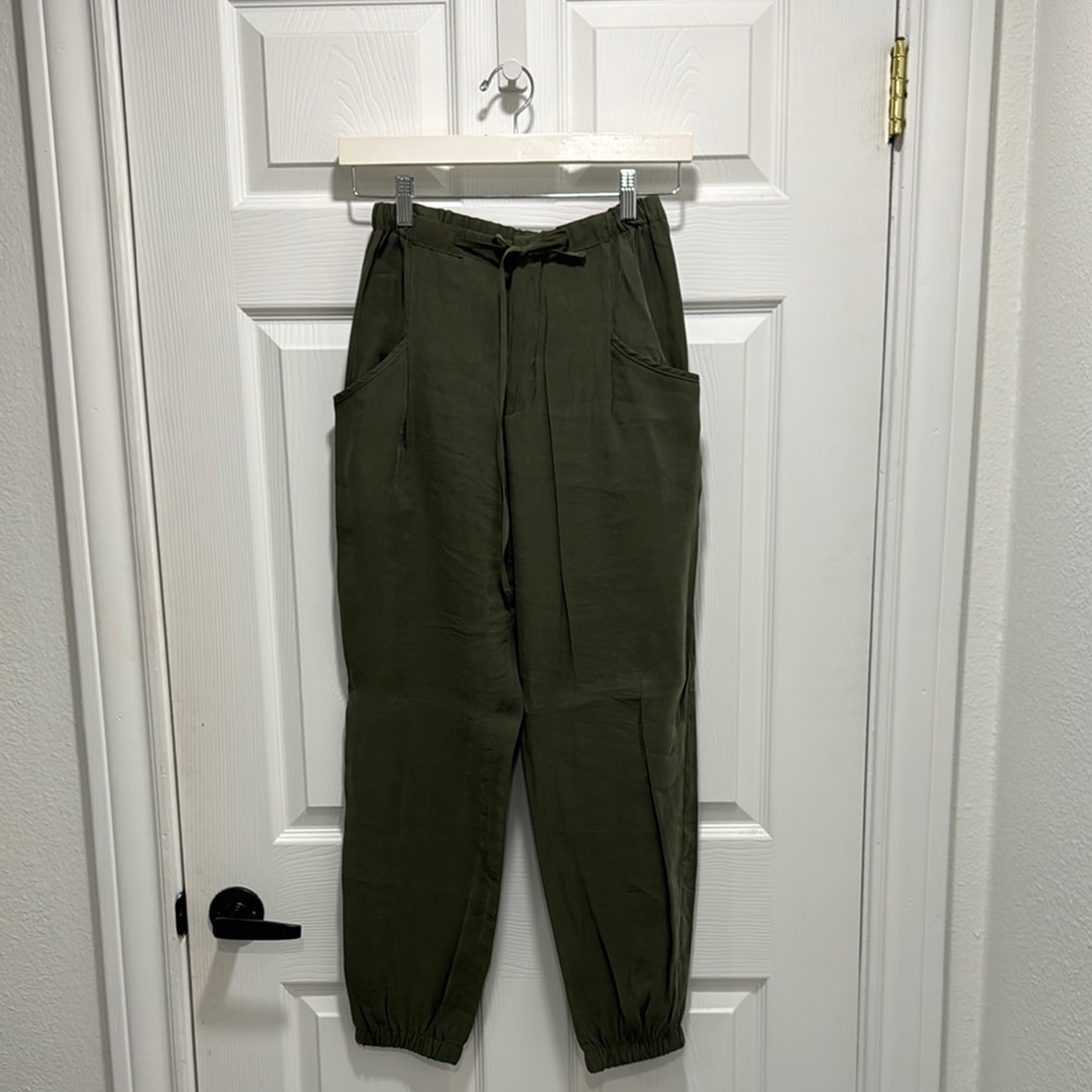 Zara Olive Green Baggy Pants